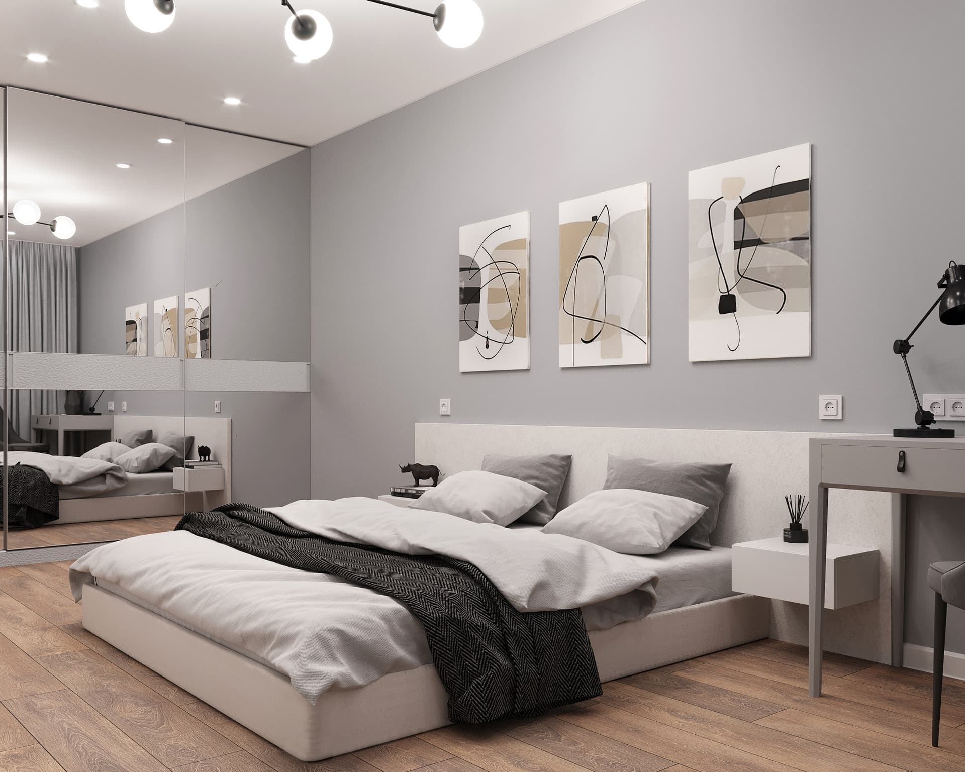 Норд — Спальня — рабочий уголок