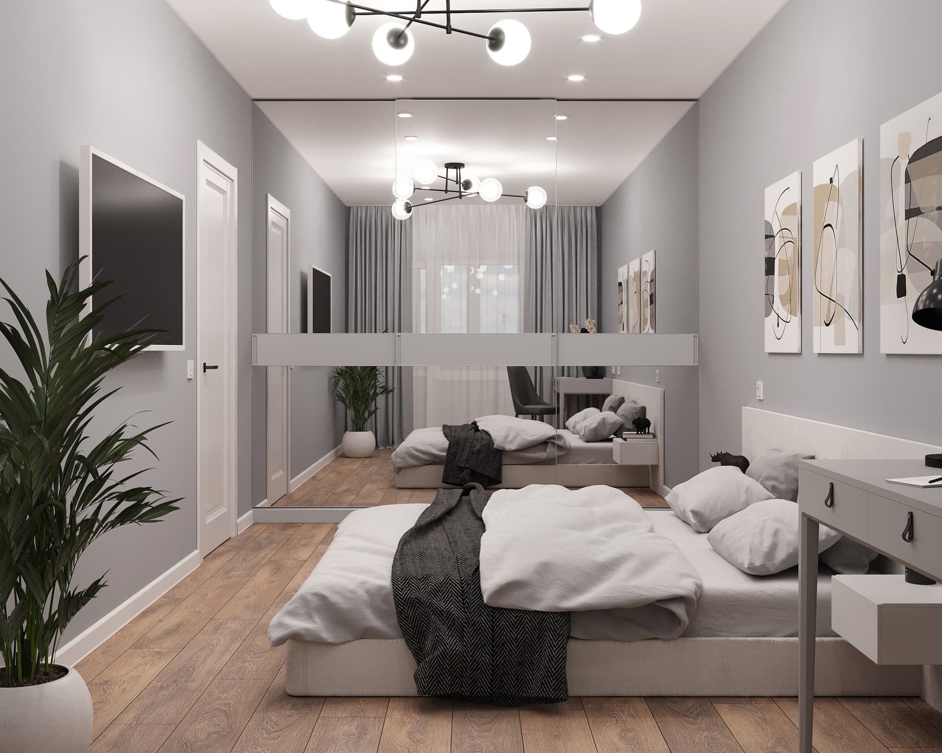 Норд — Спальня — зеркало-шкаф