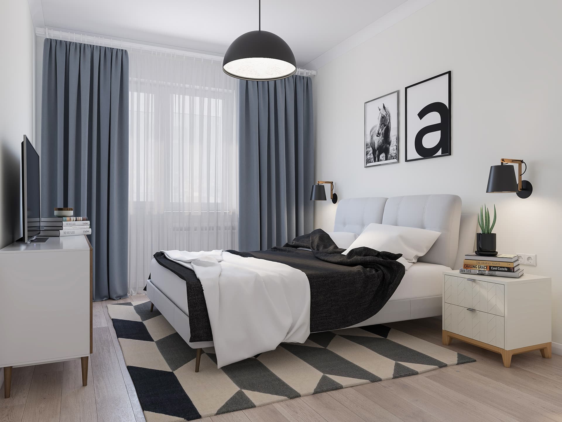 Палитра Чёрный — Спальня