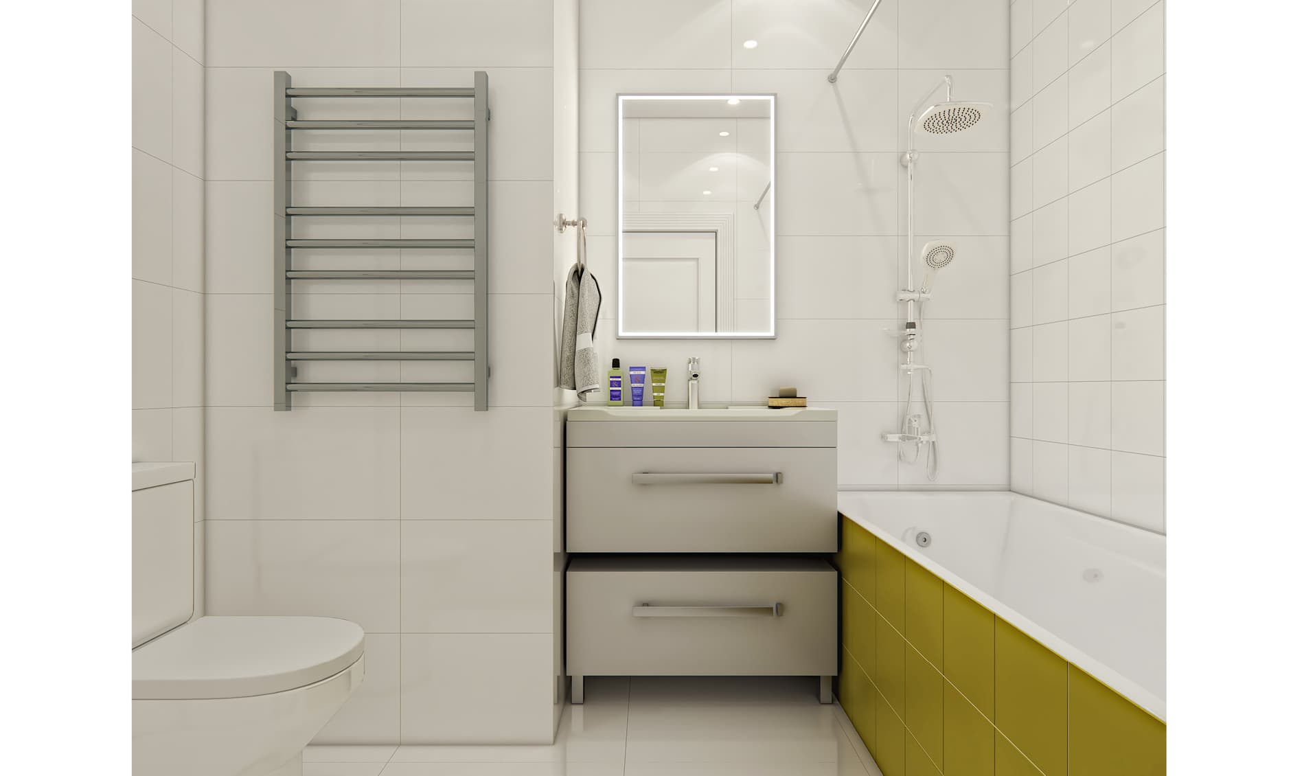 Палитра Оливковый — Санузел