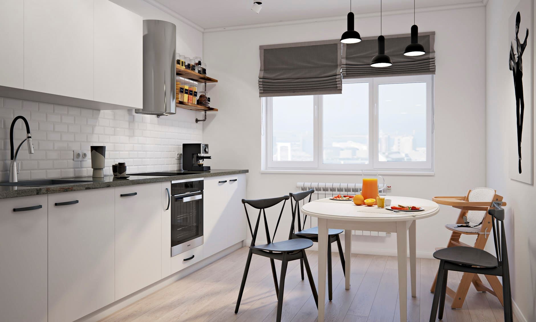 Скандинав — Кухня — тёмно-серый